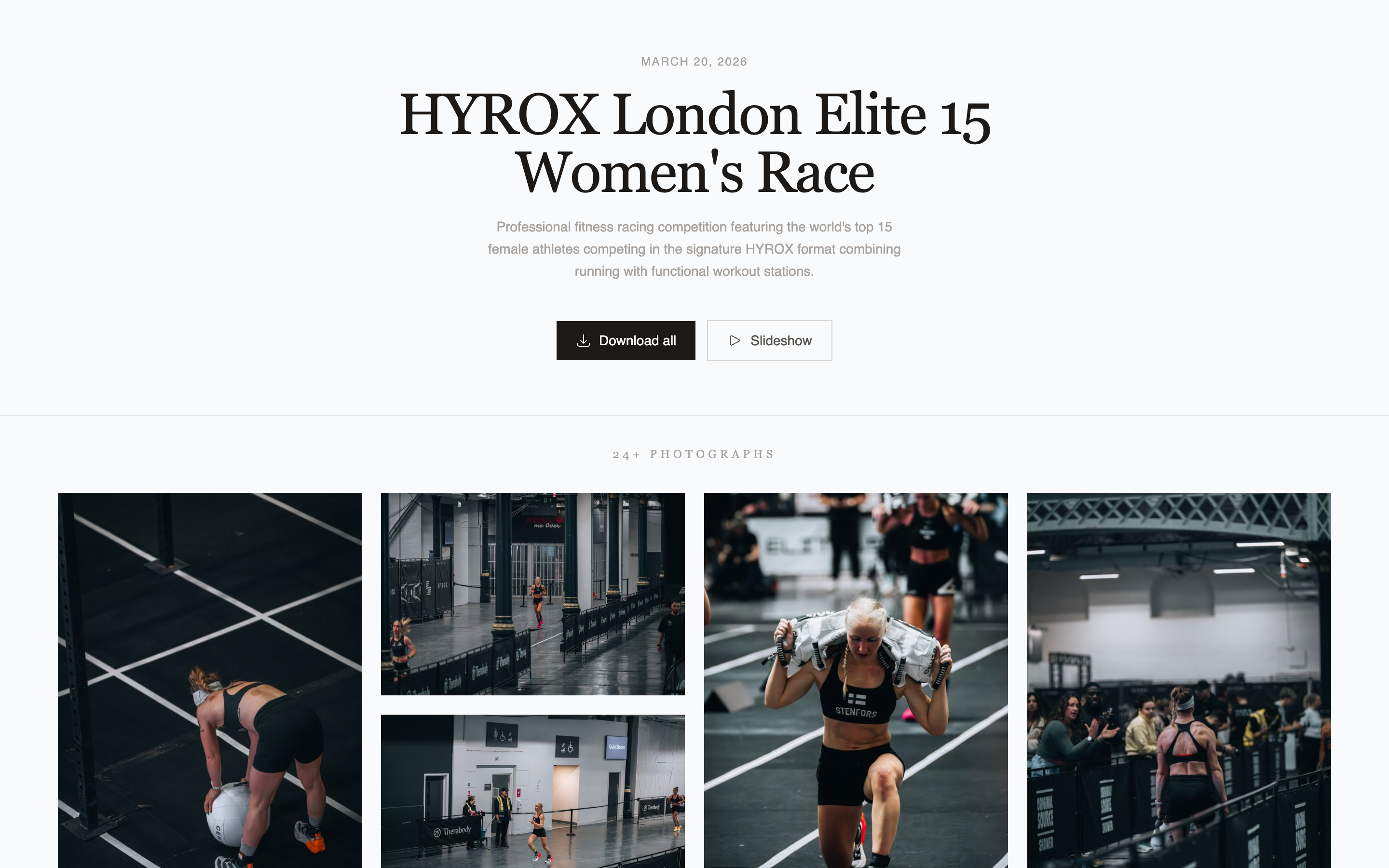 A public event gallery — Hyrox
