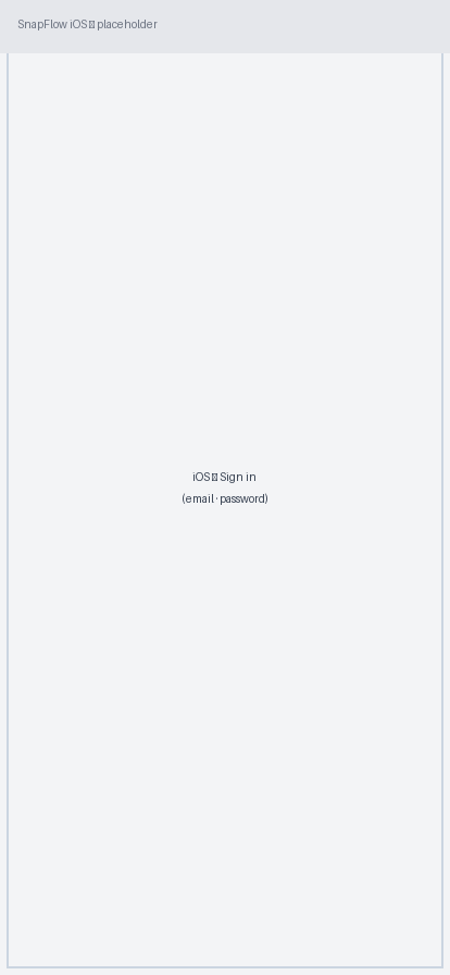 The iOS sign-in screen