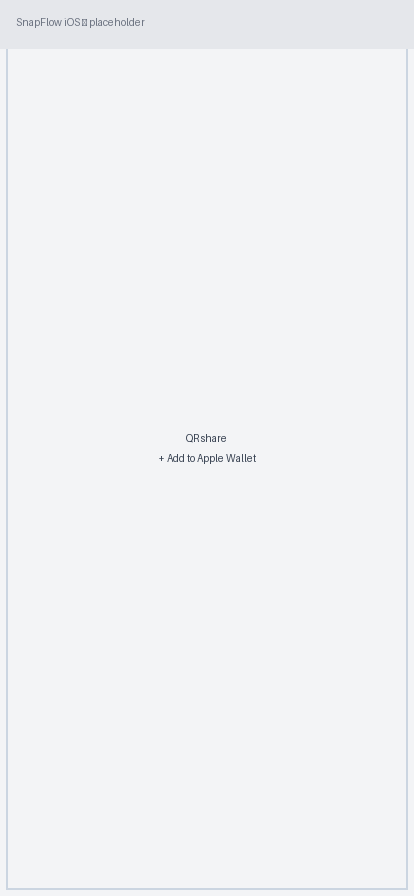 The QR share screen