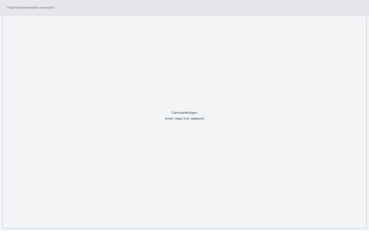 The portal login screen